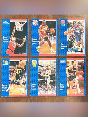1991 Fleer Basketball Cards - Set of 6